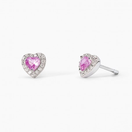 CUORE ZIRCONE ROSA